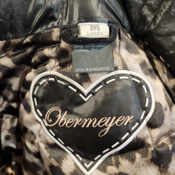 •RARE• obermeyer Women's Shiney Black Puffer Coat- Size Medium - Picture 6 of 6